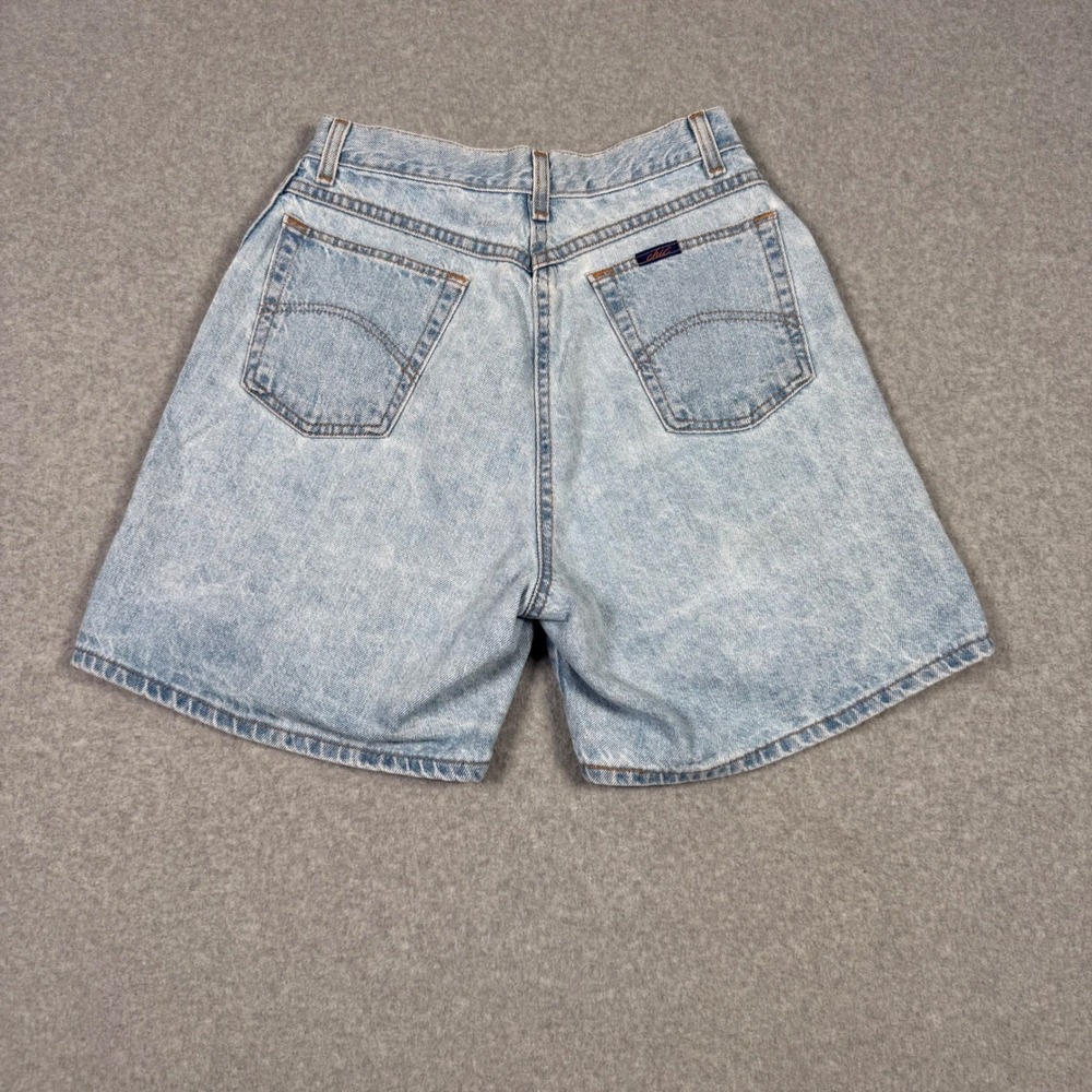 Vintage Chic High Waisted Denim Mom Shorts Light Wash 90s Made in USA Womens 11